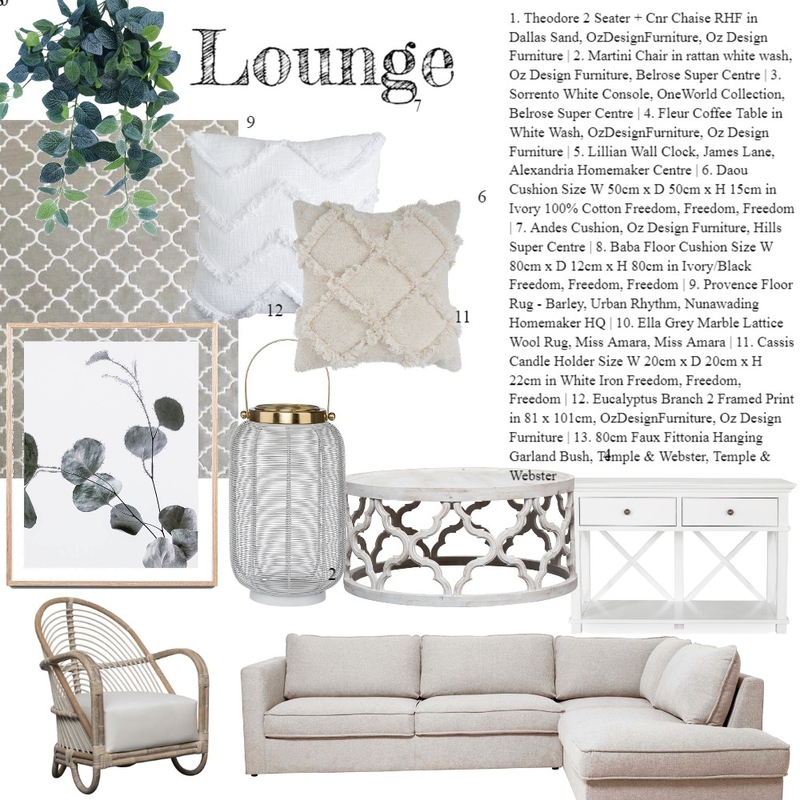 Lounge Mood Board by Bianca van der Linde on Style Sourcebook