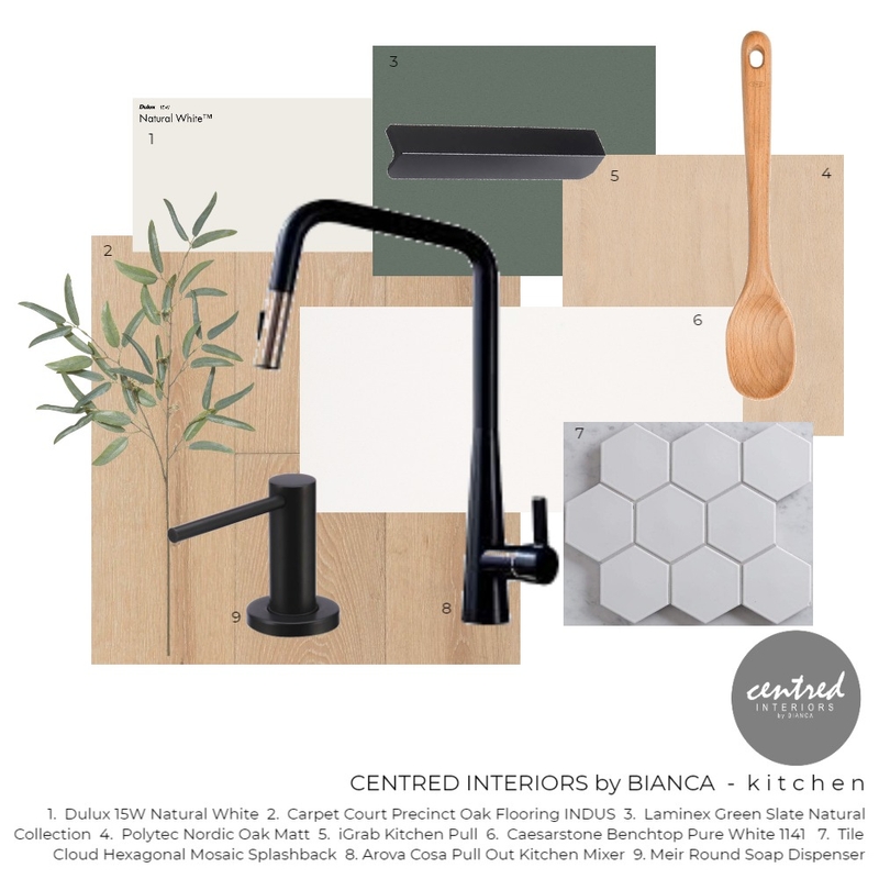 Materials Board - Kitchen Mood Board by Centred Interiors on Style Sourcebook