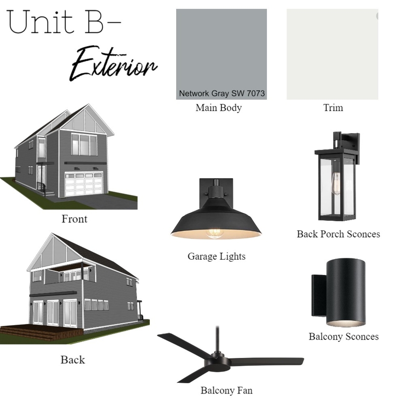 Unit B- Exterior Mood Board by haleyjbrenneman on Style Sourcebook