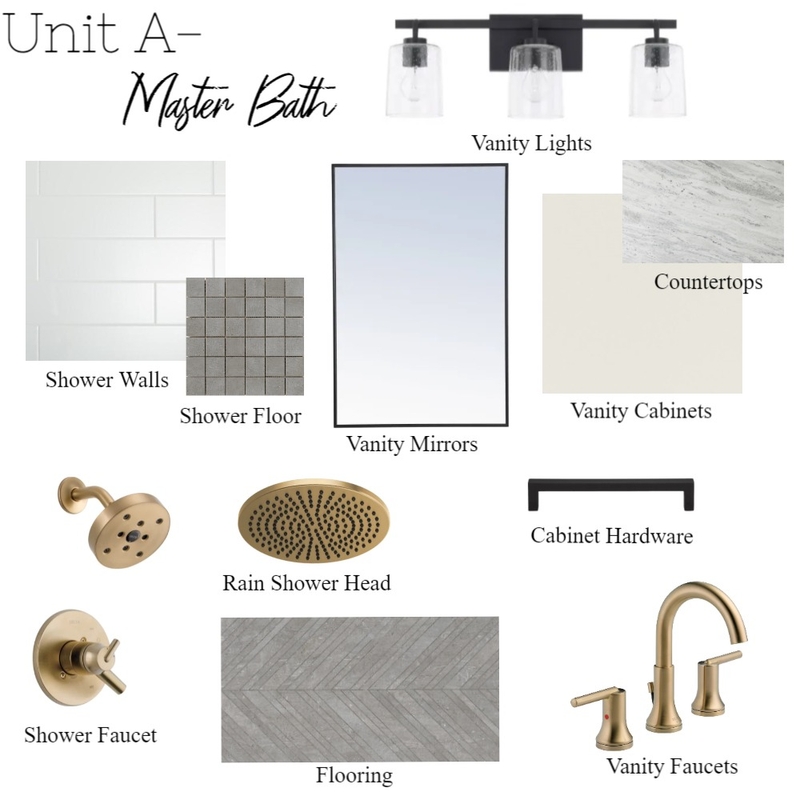 Unit A Master Bath Mood Board by haleyjbrenneman on Style Sourcebook