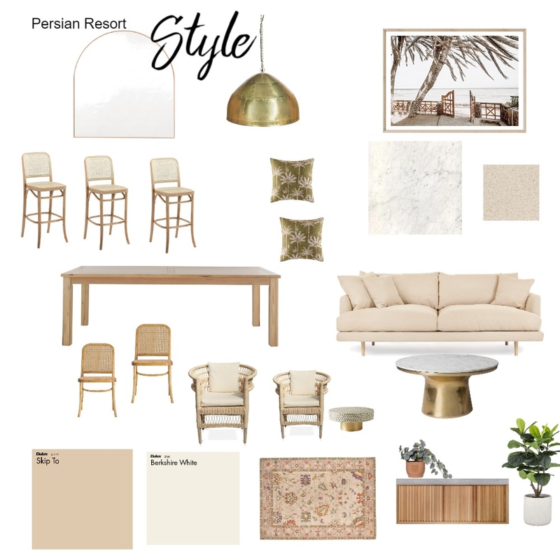 Persian Resort Mood Board by Lisa Harper Designs on Style Sourcebook