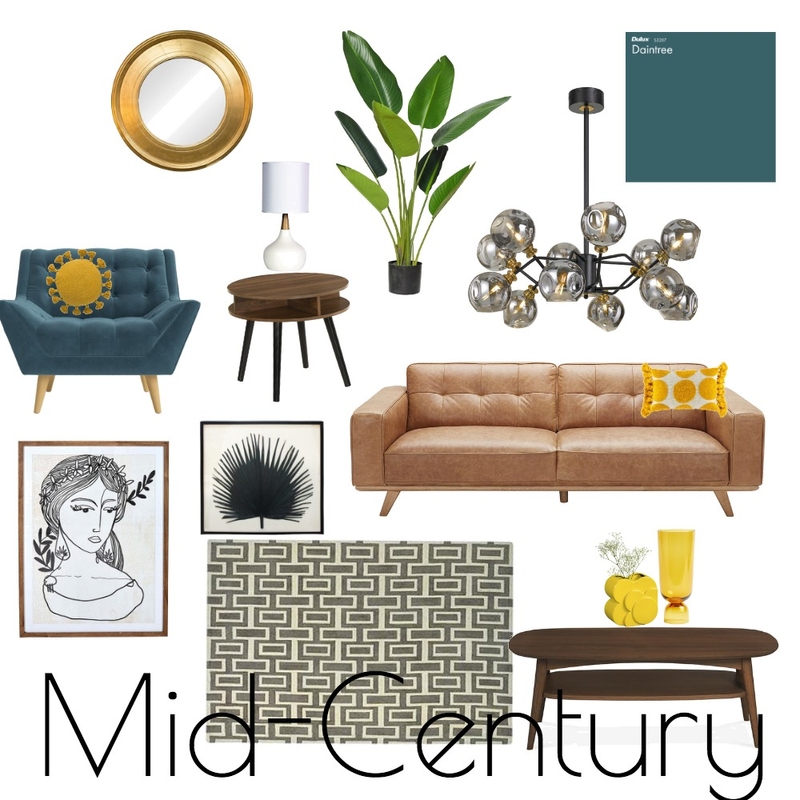 Mid-Century Fun Mood Board by andrealarue on Style Sourcebook