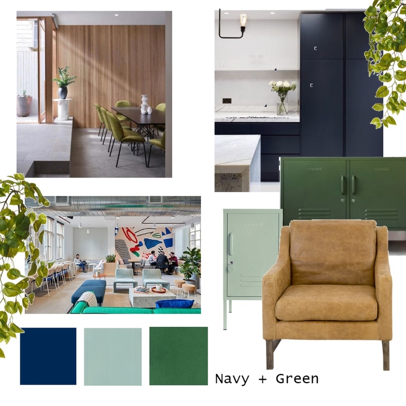 Navy + Green Mood Board by poppie@oharchitecture.com.au on Style Sourcebook