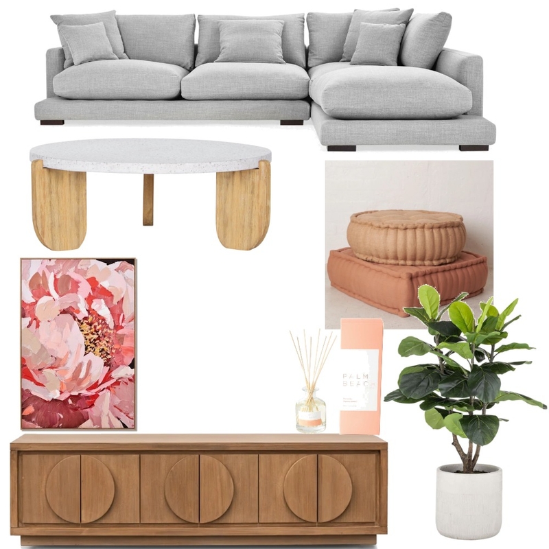 Peachy Lounge Mood Board by KOKO & SAGE on Style Sourcebook