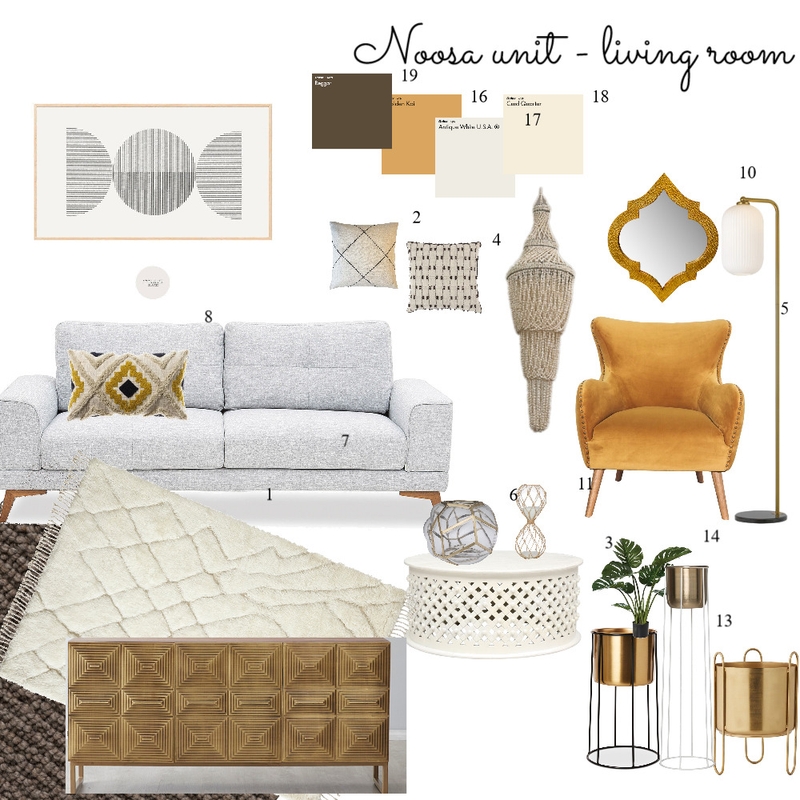 Noosa unit Living Mood Board by Somerset on Style Sourcebook