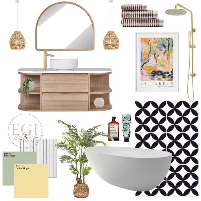 Mod Bathroom Mood Board by Eliza Grace Interiors on Style Sourcebook