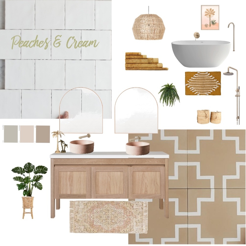 Bathroom Peaches & Cream Mood Board by Southern Palm Interiors on Style Sourcebook