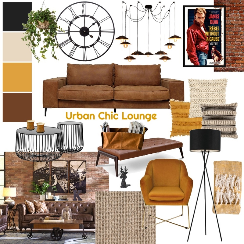 Industrial/ Urban Chic Lounge Mood Board by Cooper Interiors on Style Sourcebook