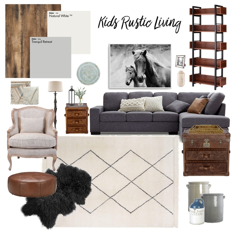 Kids Rustic Living Mood Board by CBMole on Style Sourcebook