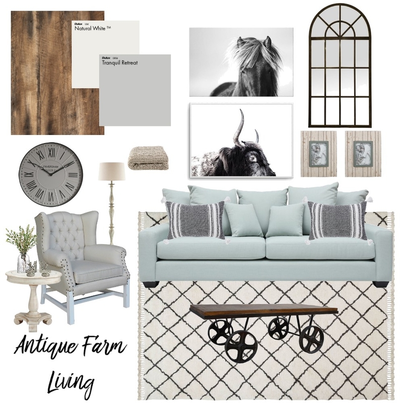 Antique Farm Living Mood Board by CBMole on Style Sourcebook