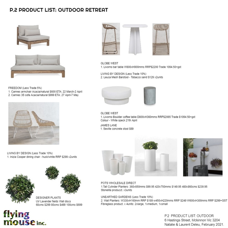 P.2 Deleu- Outdoor product list Mood Board by Flyingmouse inc on Style Sourcebook