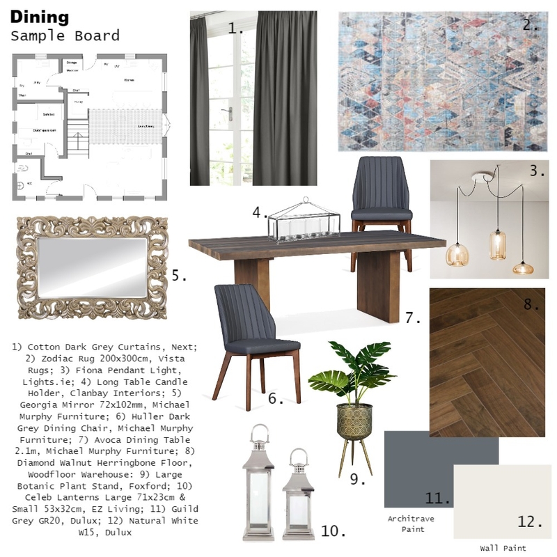 Dining Sample Board Mood Board by LisaHarrington on Style Sourcebook