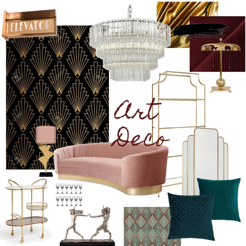 Art Deco Mood Board Mood Board by Beatricezanarotti on Style Sourcebook