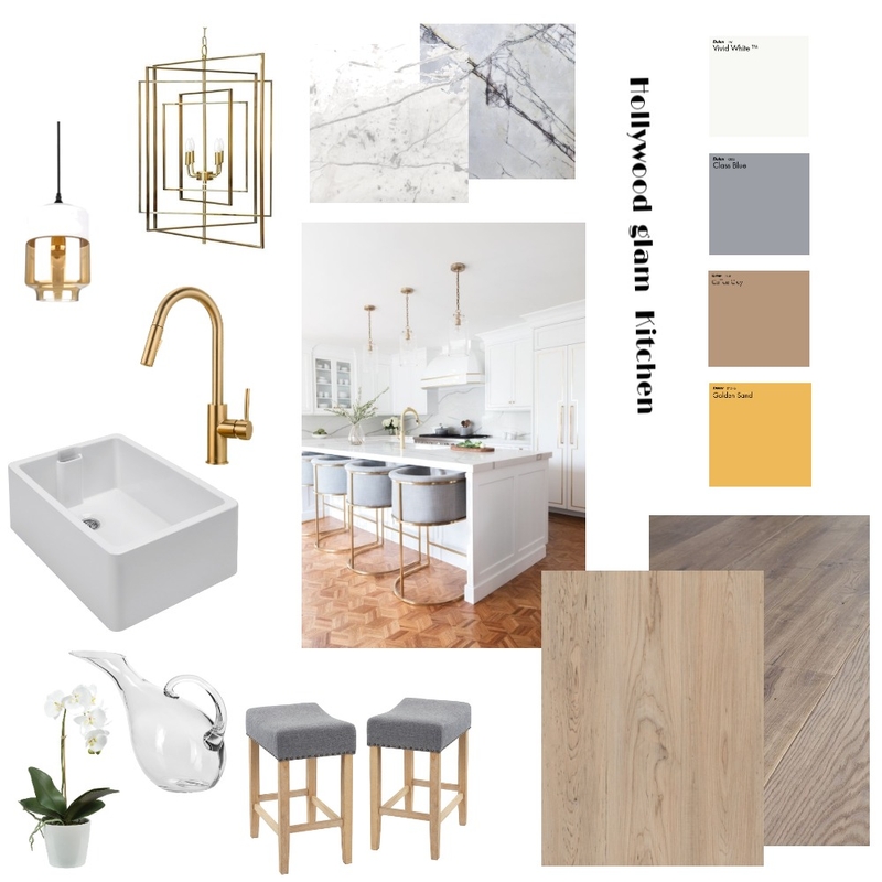 Hollywood regency Kitchen Mood Board by zahrabedi on Style Sourcebook