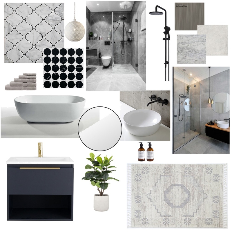 Minimalist Modern Bathroom Mood Board by Cynthia M- on Style Sourcebook