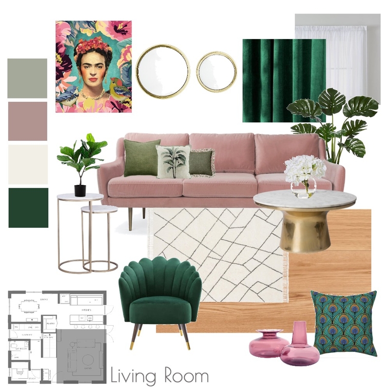 Living Room Sample Board M9 Mood Board by coco + grace interiors on Style Sourcebook