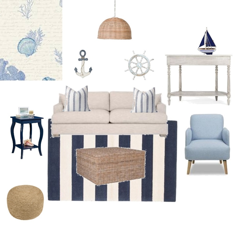 Coastal Living Room Mood Board by Amanda Erin Designs on Style Sourcebook
