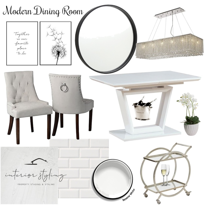 Modern Dining Room Mood Board by Interior Styling on Style Sourcebook