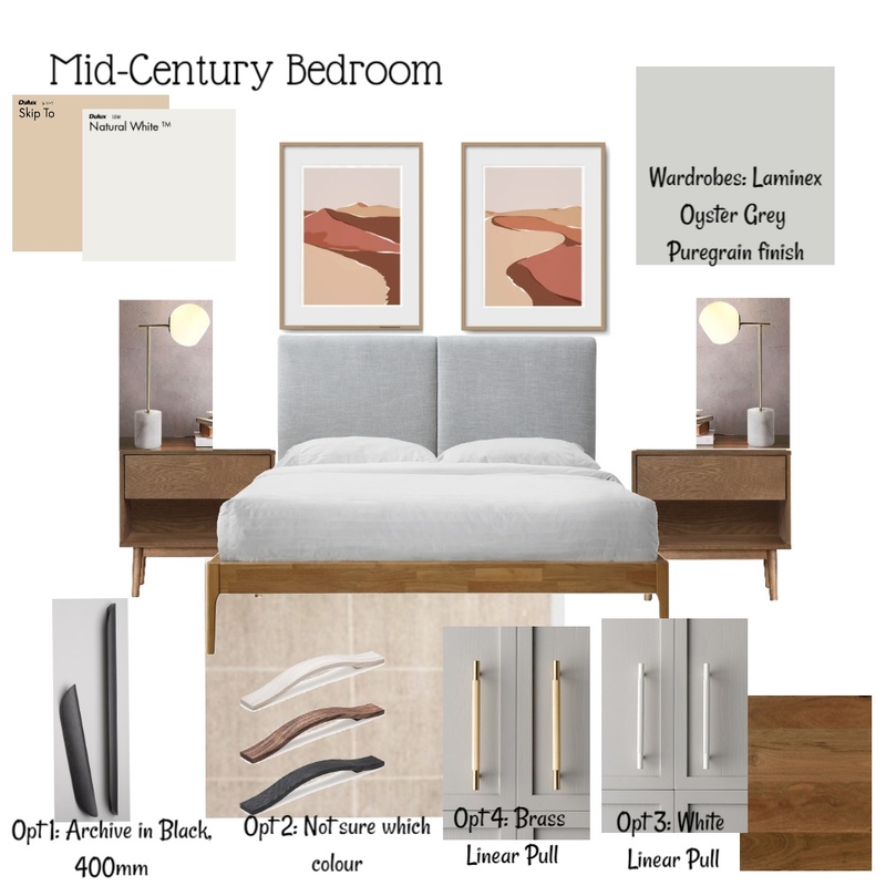 Mid-Century Bedroom Mood Board by AUKBE0 on Style Sourcebook