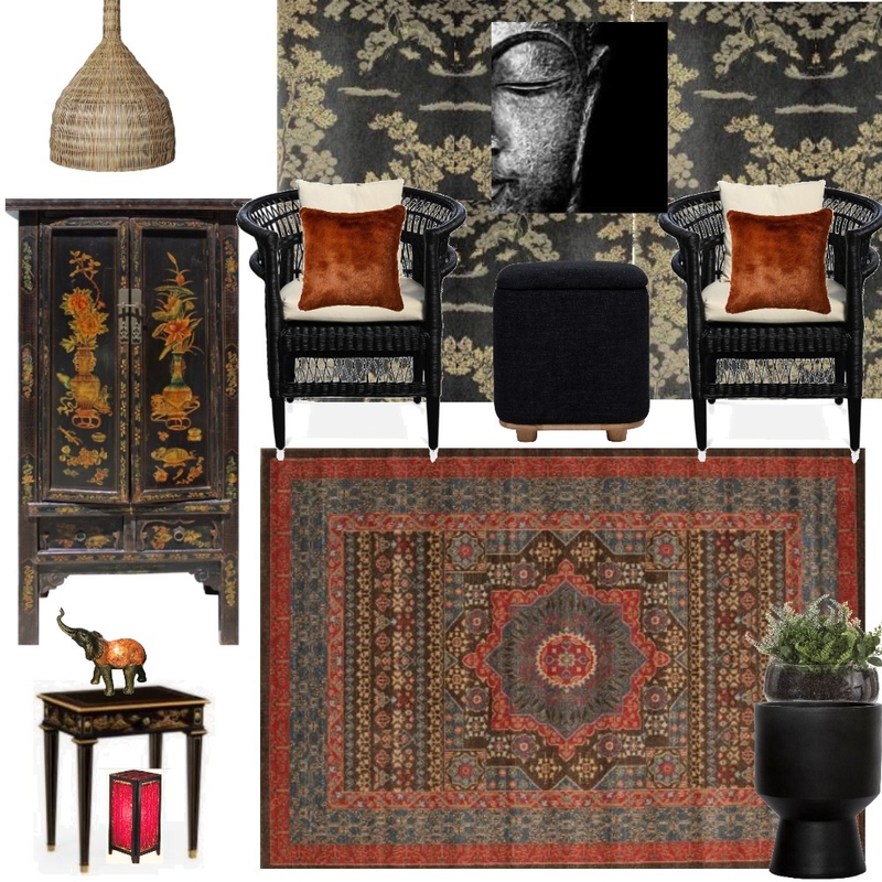 Oriental VIbes Mood Board by Maegan Perl Designs on Style Sourcebook