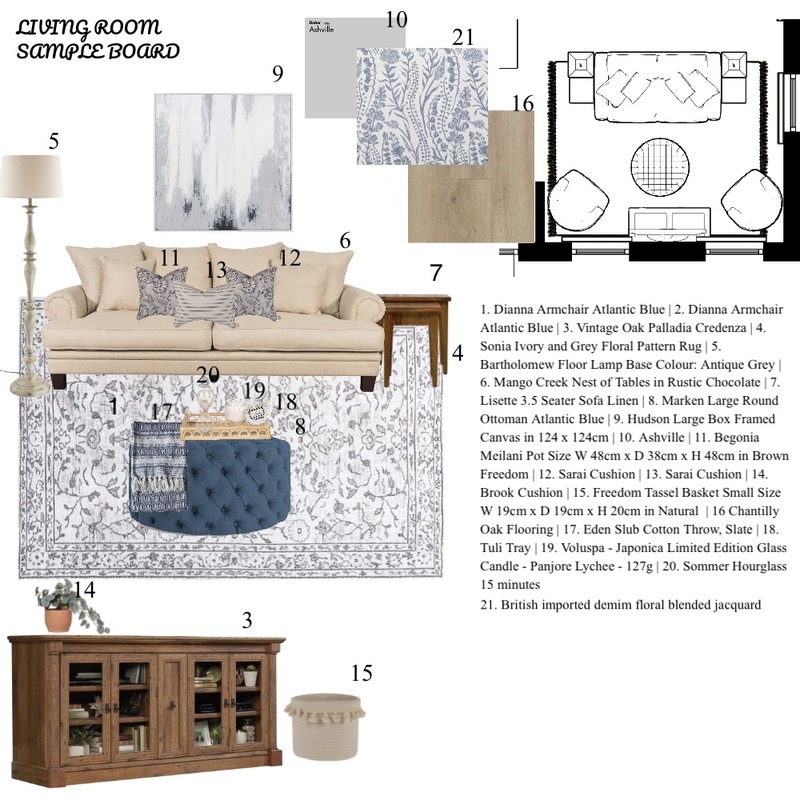 Living room sample board Mood Board by Debbie Wells on Style Sourcebook