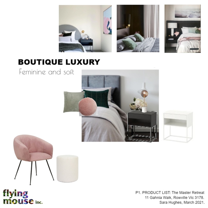 Sara - Product lsit master bedroom Mood Board by Flyingmouse inc on Style Sourcebook