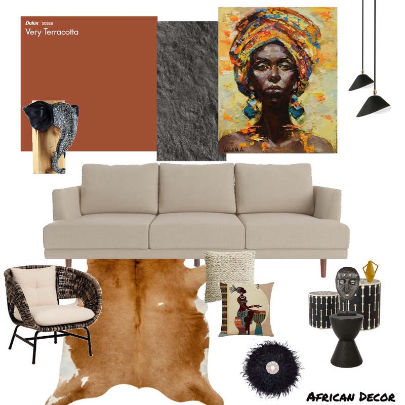 African Decor 2 Mood Board by Gizelle Mouro on Style Sourcebook