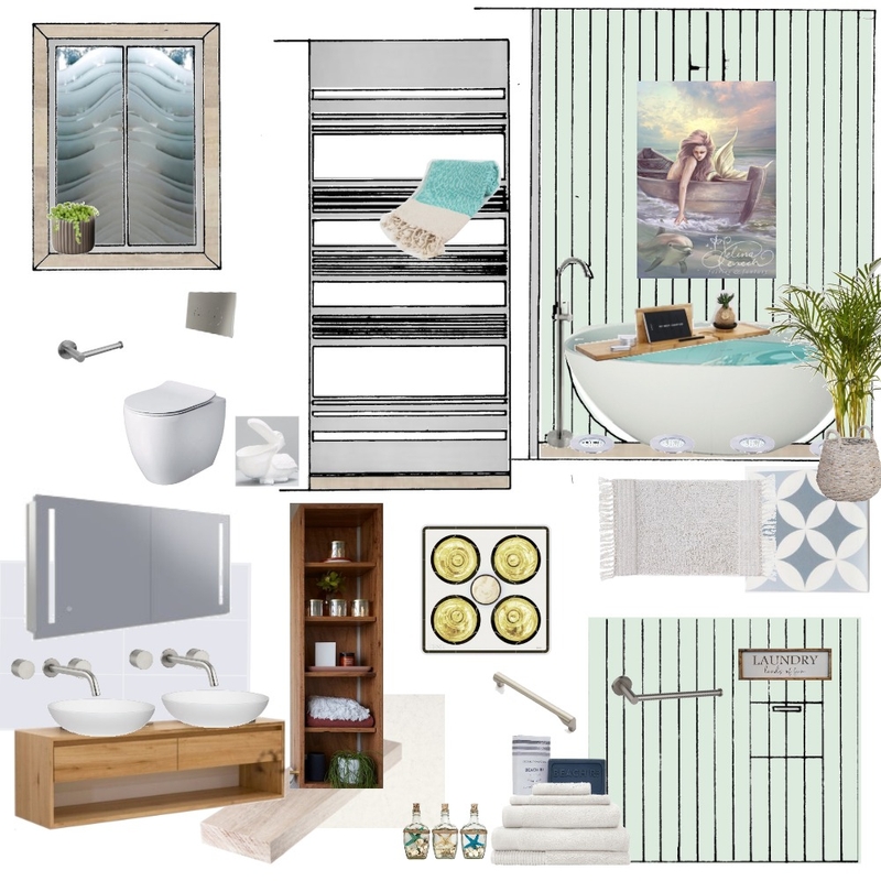 Coastal Bathroom Mood Board by CY_art&design on Style Sourcebook