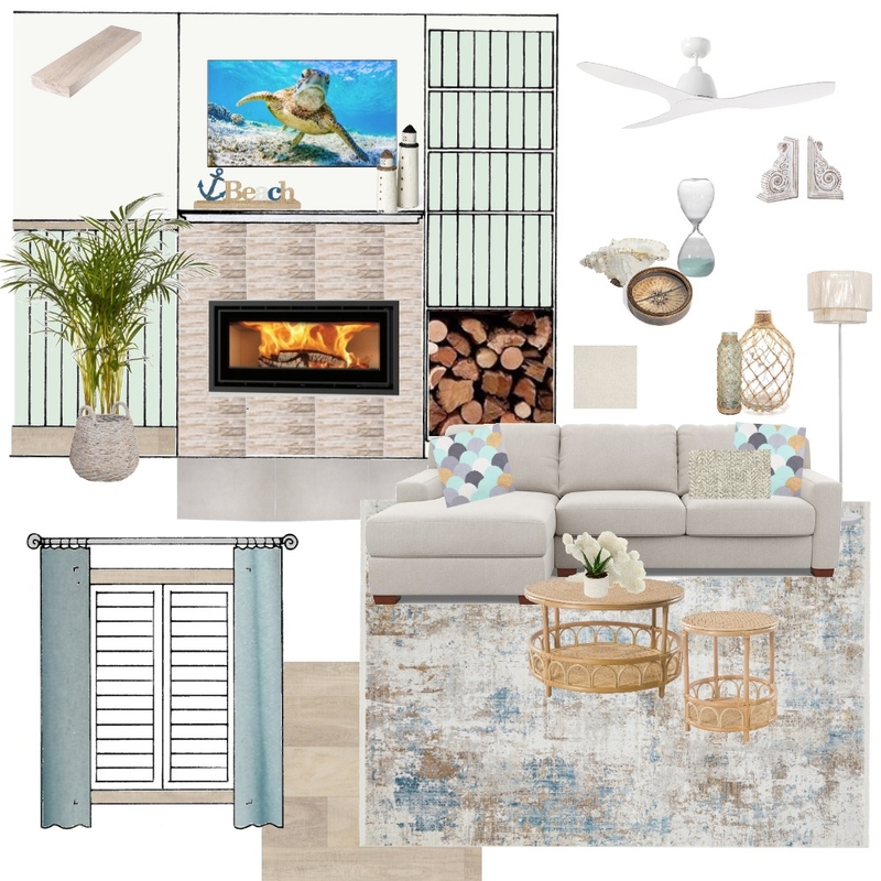 Coastal Living Room Mood Board by CY_art&design on Style Sourcebook