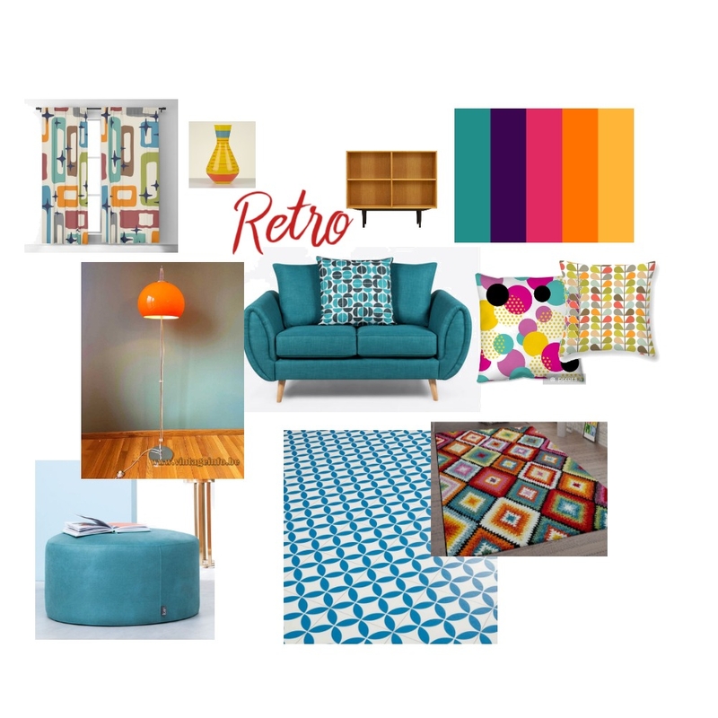 Retro Mood Board by Katherine Elizabeth on Style Sourcebook