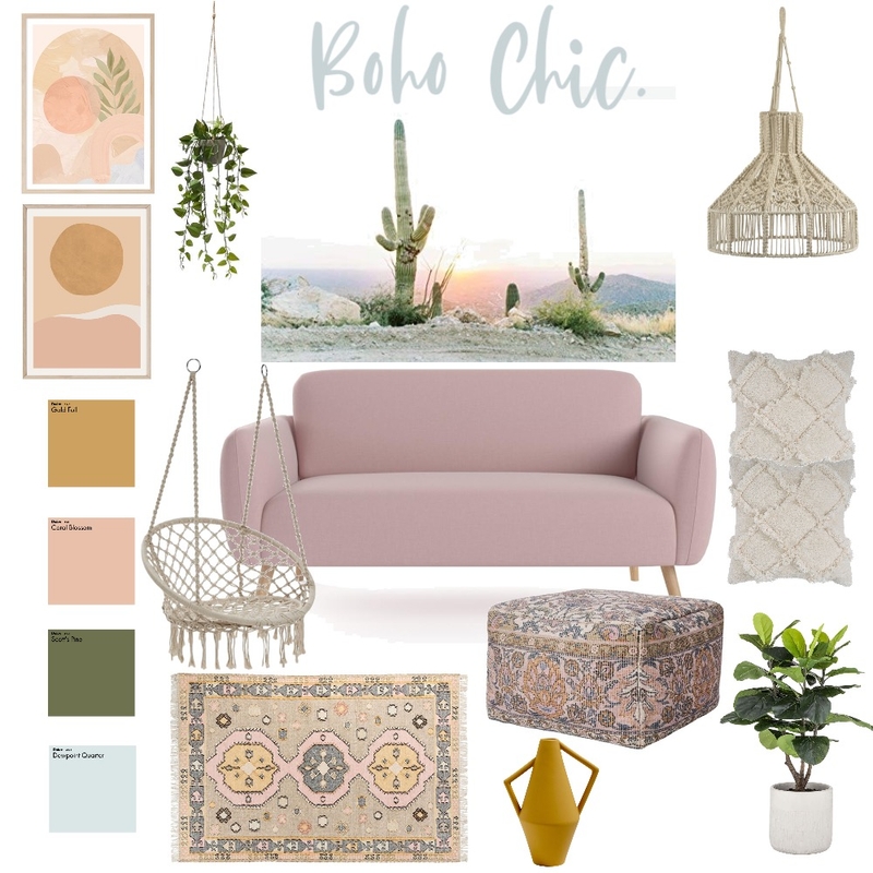 Boho Chic. Mood Board by nicolepetersdesign on Style Sourcebook