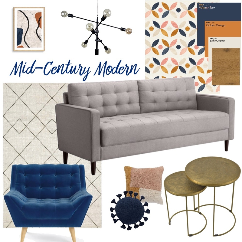 Mid-Century Modern Mood Board by evaughan on Style Sourcebook