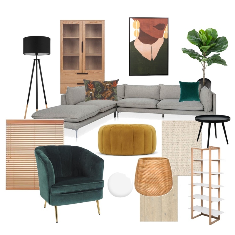 Module 09 - Living Room Mood Board by Libby Brown Design on Style Sourcebook