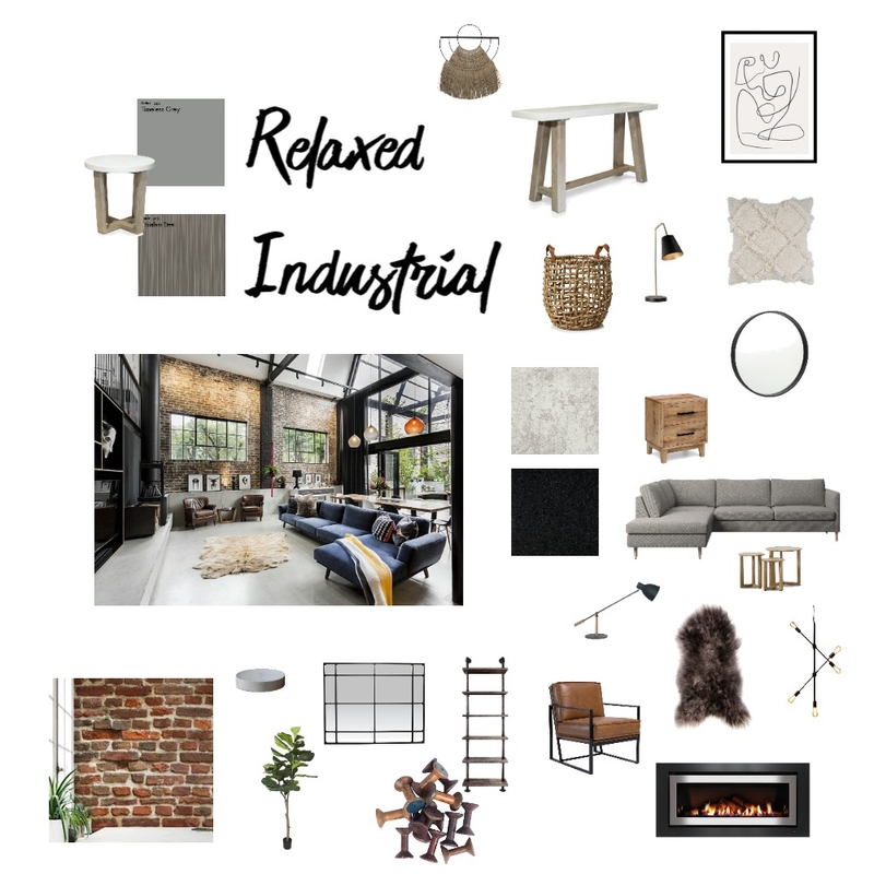 Relaxed Industrial Mood Board by cenla72@yahoo.com on Style Sourcebook