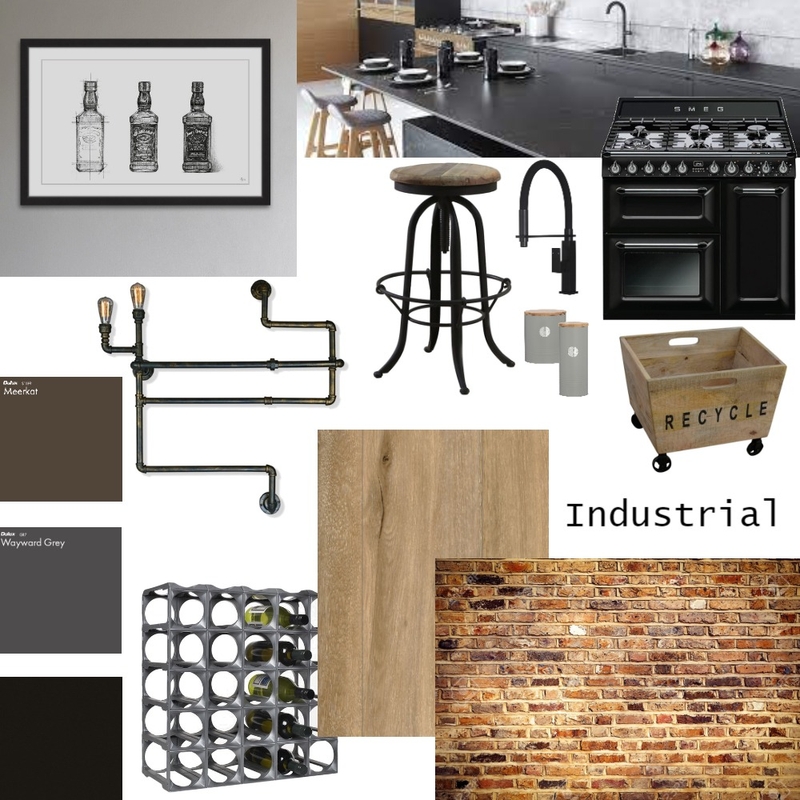 Industrial Mood Board Mood Board by interiorsbytamar on Style Sourcebook