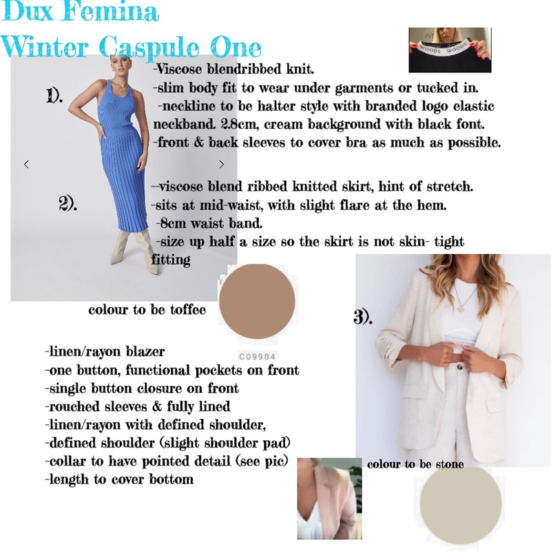 dux fémina capsule one Mood Board by FionaGatto on Style Sourcebook