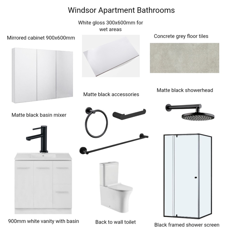 Windsor Apartments Mood Board by Hilite Bathrooms on Style Sourcebook