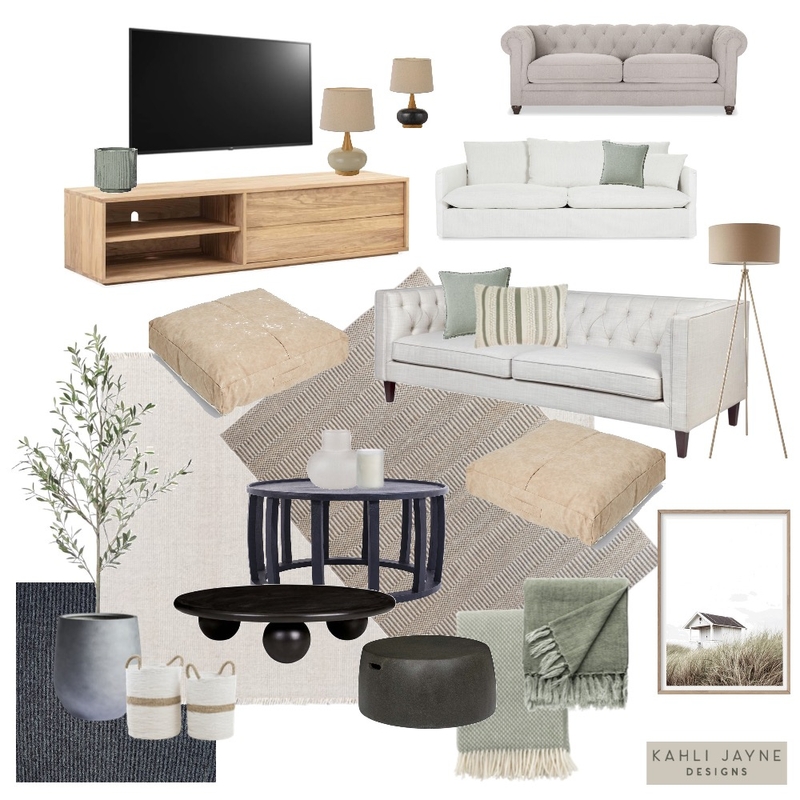 Contemporary Farmhouse Living Mood Board by Kahli Jayne Designs on Style Sourcebook