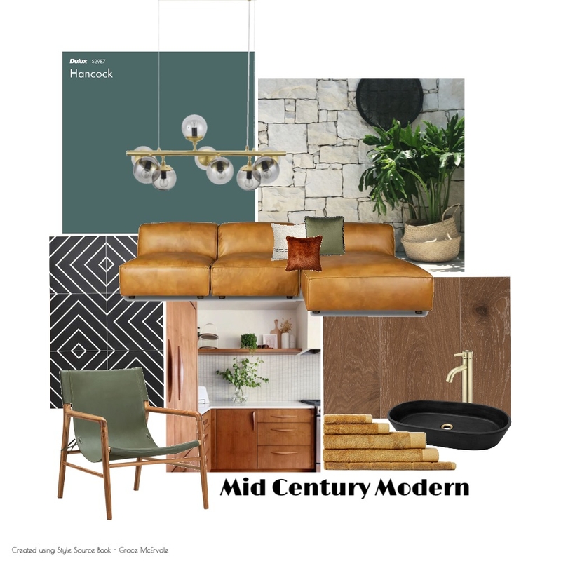 Mid Century Mood Board Mood Board by gracemcervale on Style Sourcebook