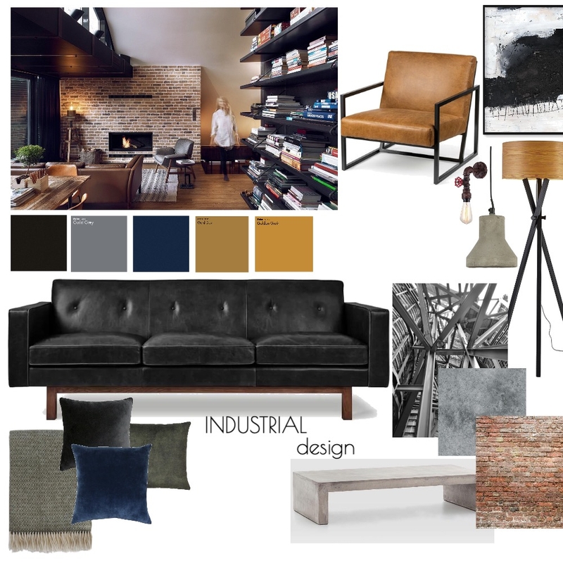 Industrial Mood Board by Jackson J Ward on Style Sourcebook