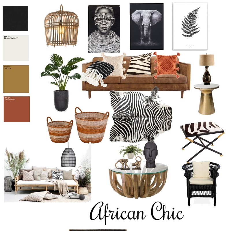 African Chic Mood Board by Zodmai on Style Sourcebook