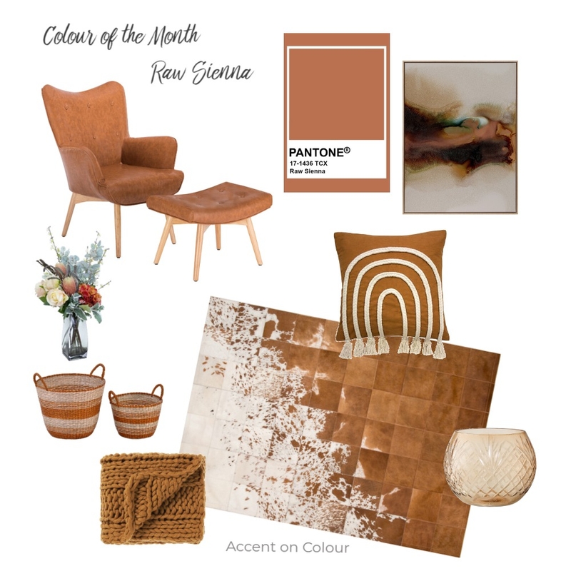 Colour of the Month - Raw Sienna Mood Board by Accent on Colour on Style Sourcebook