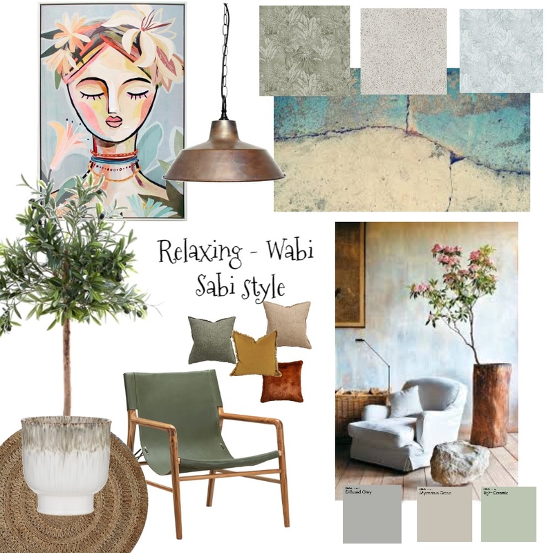 Relaxing - Wabi Sabi style Mood Board by Rachael Woodham on Style Sourcebook