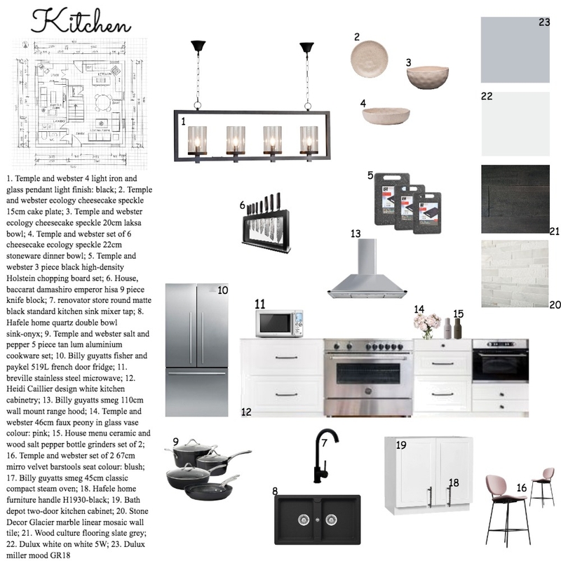 kitchen mood board Mood Board by jenniferli1099 on Style Sourcebook