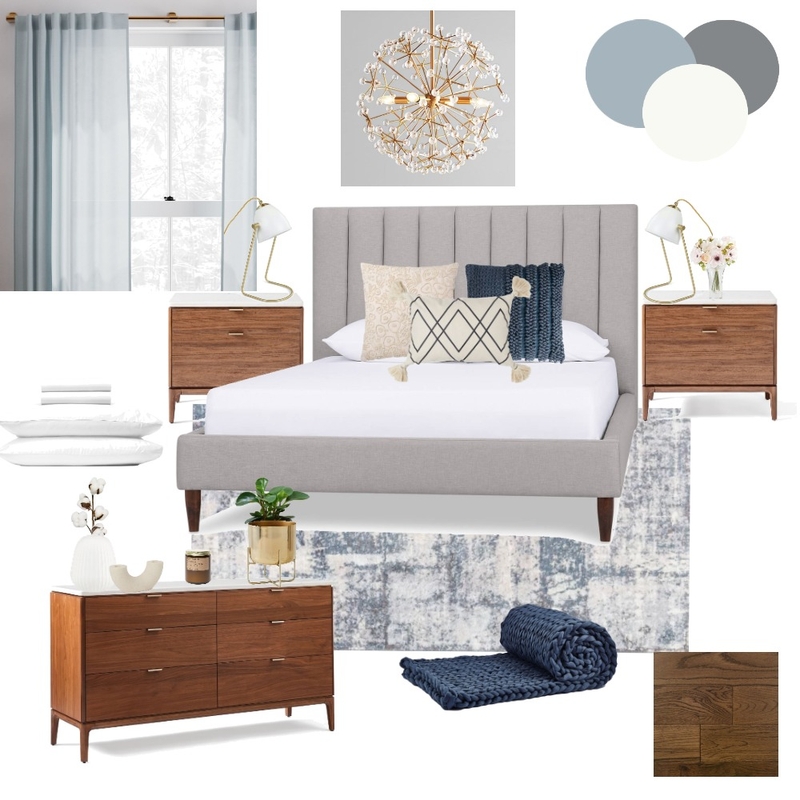 Mid-century modern guest room Mood Board by Petra Hribova on Style Sourcebook