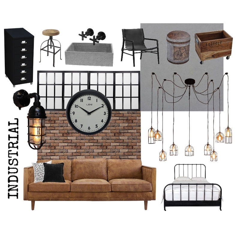 Industrial Mood Board by WinterID on Style Sourcebook