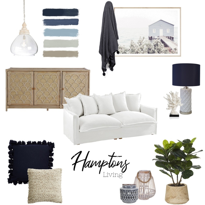 Hamptons Living Mood Board by MikaelaJaye on Style Sourcebook