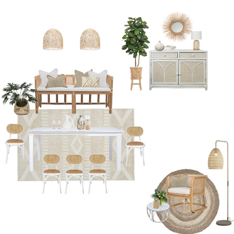 Boho Neutral Dining space Mood Board by MelissaKW on Style Sourcebook