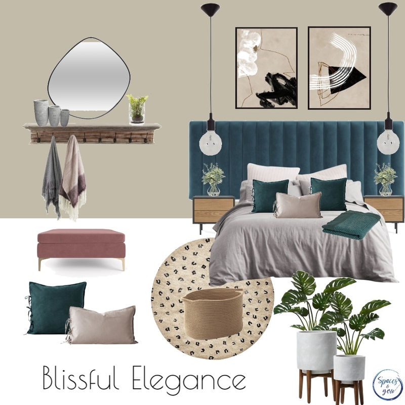 Teal Elegance bedroom Mood Board by Spaces&You on Style Sourcebook