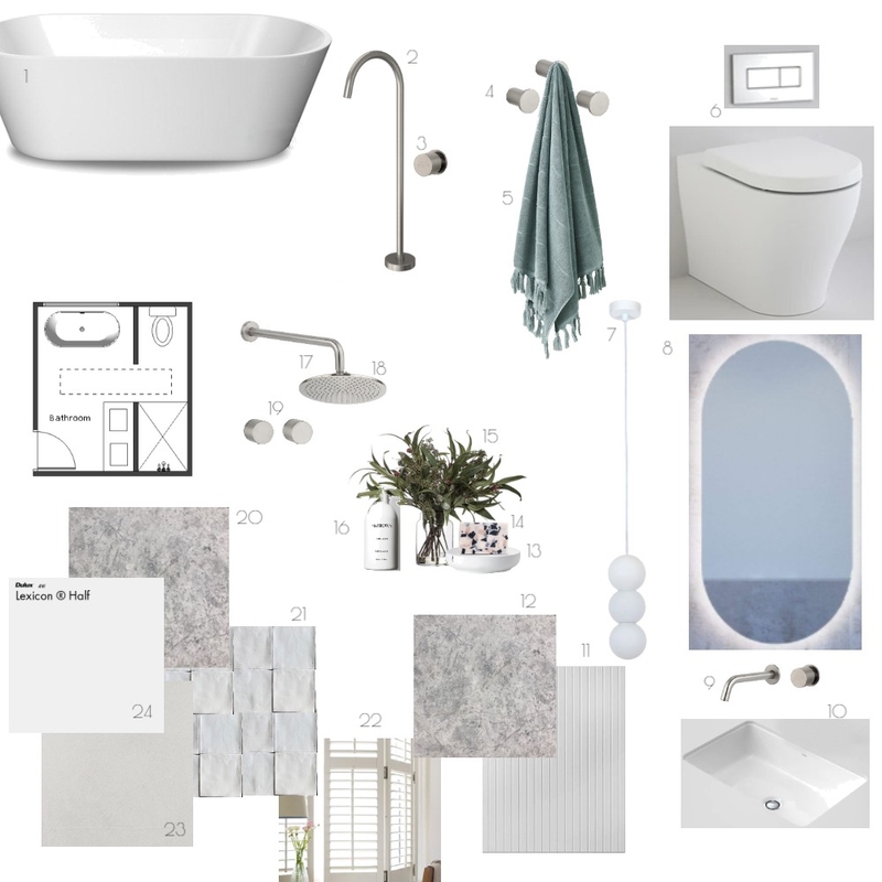 Family Bathroom Mood Board by JessMamone on Style Sourcebook